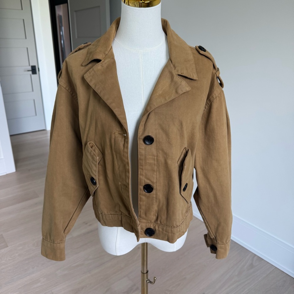 NWOT - Tractr Utility Jacket in Khaki Brown - Size M